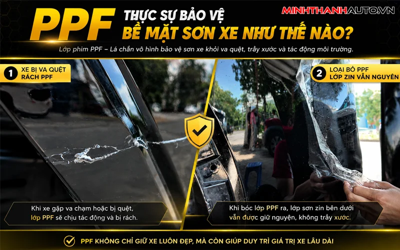 Dán PPF ô tô tại Thanh Hóa thực sự bảo vệ sơn xe thế nào
