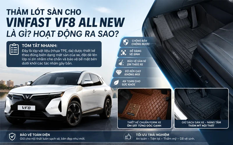 Thảm lót sàn VinFast VF8 All New là gì ?