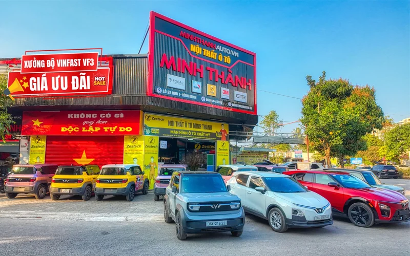 xuong do vinfast gia uu dai tai thanh hoa minh thanh auto Minh Thành Auto chuyên phụ kiện đồ chơi Vinfast VF3 chính hãng tại Hạc Thành