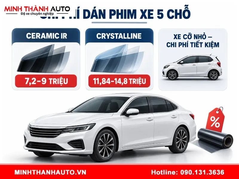dan phim cach nhiet 3m xe 5 cho