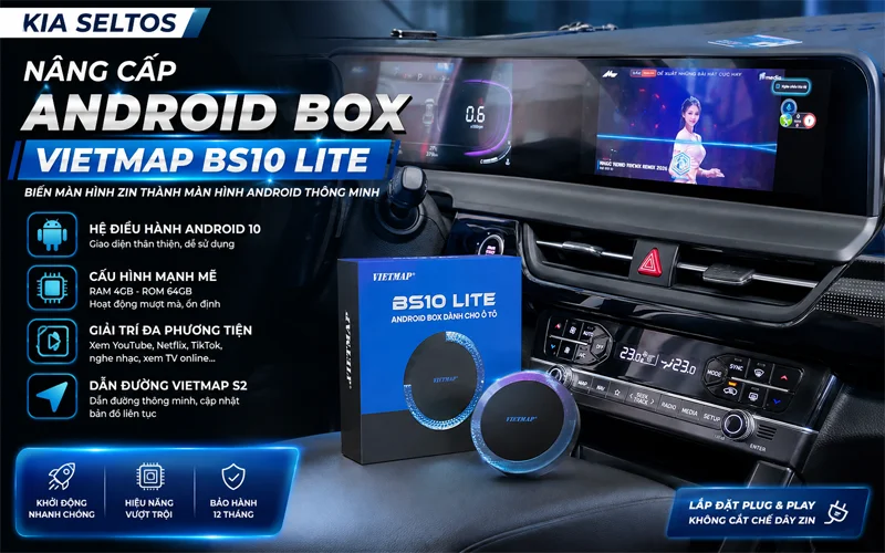Kia Seltos Nang Cap Android Box Vietmap Bs10 Lite