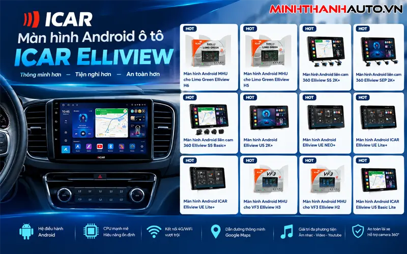 man hinh android o to icar elliview chinh hang thanh hoa Man Hinh Android O To Icar Elliview Chinh Hang Thanh Hoa