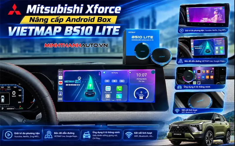 Mitsubishi Xforce Nang Cap Andorid Box Vietmap Bs10 Lite Cao Cap