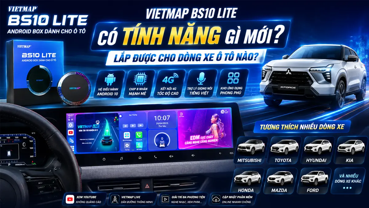 Thum Vietmap Bs10 Lite Co Tinh Nang Gi Moi Lap Duoc Dong Xe O To Nao