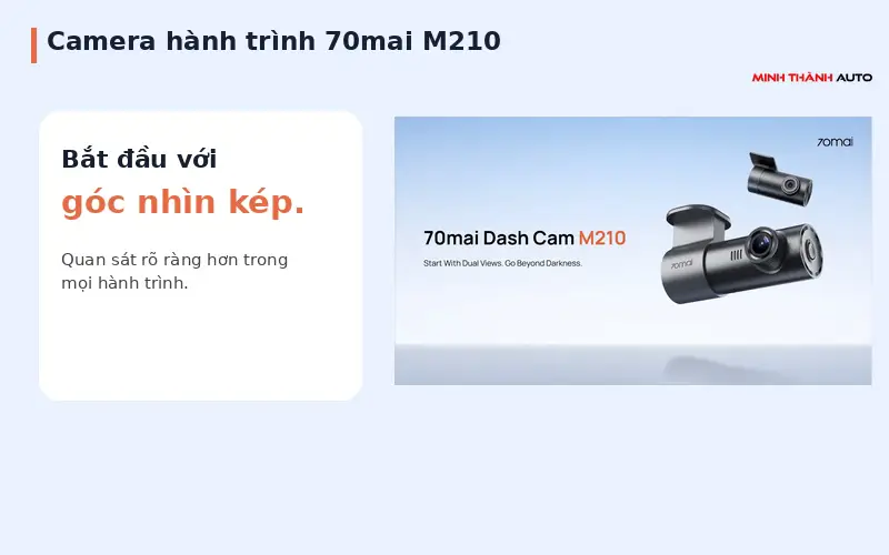 camera hanh trinh 70mai m210 Camera hành trình 70mai M210 với camera kép chất lượng fullhd