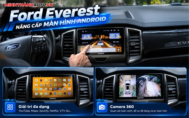 ford everest nang cap man hinh android voi nhieu tien ich giai tri Ford Everest Nang Cap Man Hinh Android Voi Nhieu Tien Ich Giai Tri