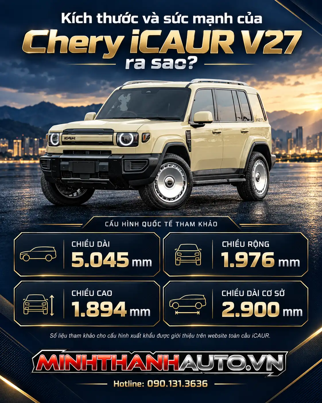 Kich Thuoc Va Suc Manh Cua Chery Icaur V27 Nhu The Nao