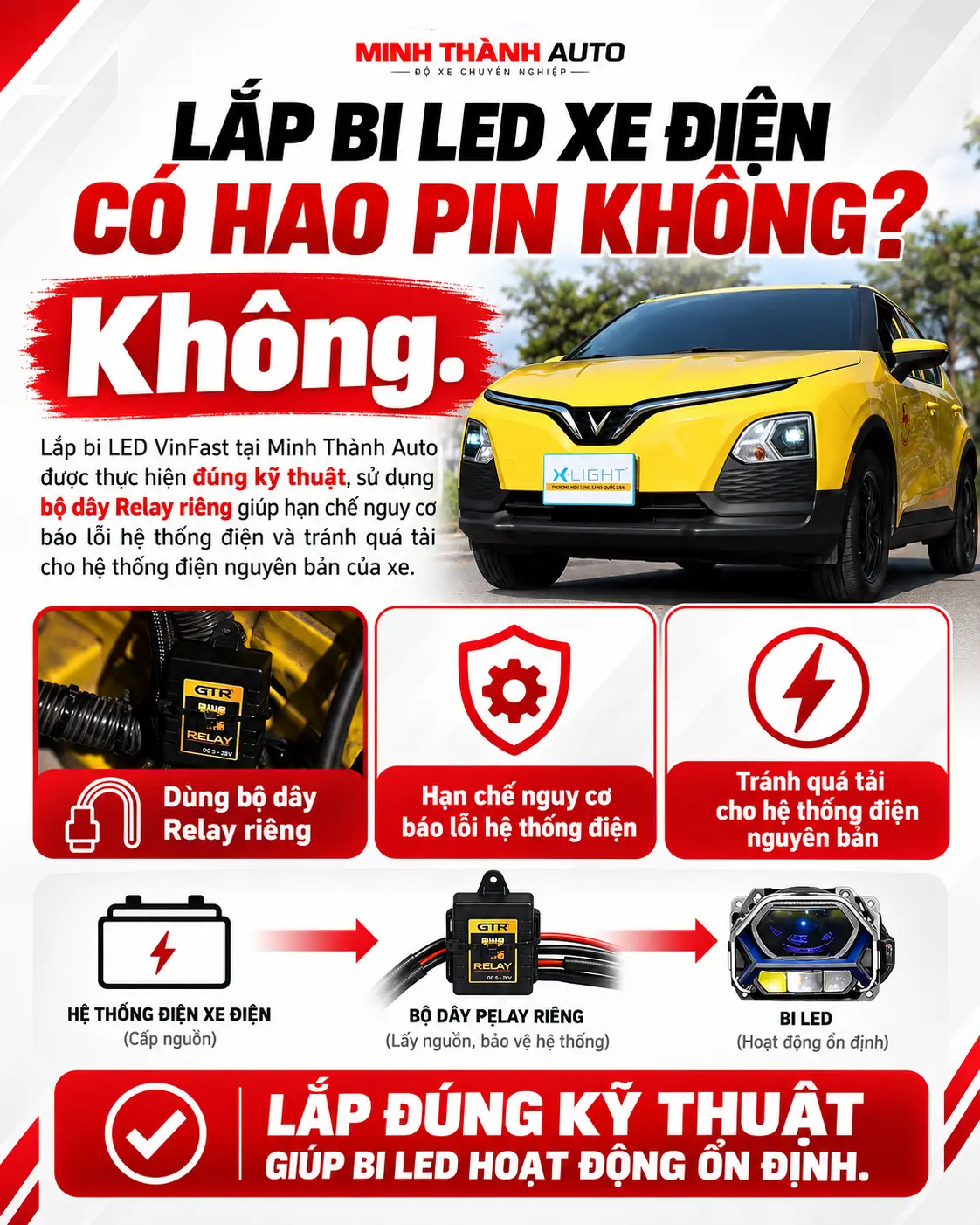 Lap Bi Led Xe Dien Co Hao Pin Khong