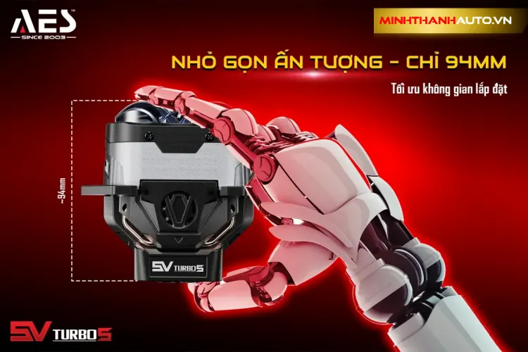 minh thanh auto body bi led sv turbo s Bi LED AES SV Turbo S 2026 nhỏ gọn ấn tượng